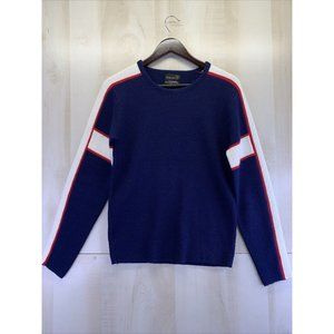 Vtg Jc Penny Virgin Orlon Acrylic Wokens Red/White/Blue Knit Sweater Size S-6534